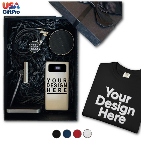 company logo gift box with custom branding for clients