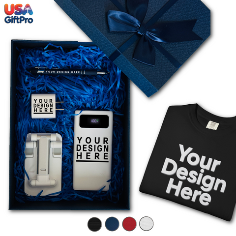 custom corporate logo gift box CB-25 corporate holiday promotional gift set