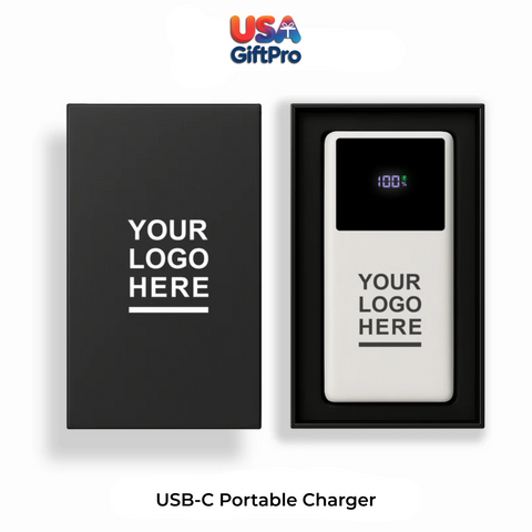 customizable 10000mAh power bank gift with built-in cables and fast charging