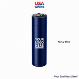 Premium 16oz Smart Thermos – Customizable Laser Engraved, Colorful Stainless Steel Travel Bottle