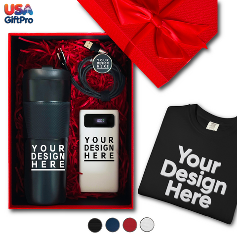 Premium custom logo new hire welcome gift box with branded packaging