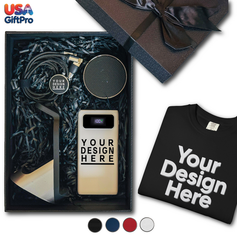 custom corporate logo gift box CB-27 branded holiday corporate gift set
