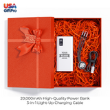 Corporate Customizable Gift Box – Includes 20,000mAh Power Bank & 3-in-1 Charging Cable GB-1