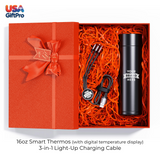 Corporate Customizable Gift Box – Includes 16oz Smart Thermos & 3-in-1 Charging Cable GB-5
