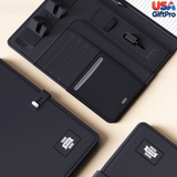 Customizable Light-Up Portfolio Charger Notebook – Includes 3-in-1 Charging Cable & Premium Pen