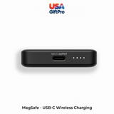 Premium Titanium 10,000mAh MagSafe Portable Charger – USB-C & Wireless Charging