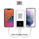 customizable 10000mAh power bank gift with built-in cables and fast charging