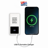 customizable 10000mAh power bank gift with built-in cables and fast charging