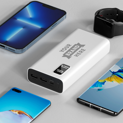 Corporate Customizable Gift Box – Includes 20,000mAh Power Bank & 3-in-1 Charging Cable GB-1