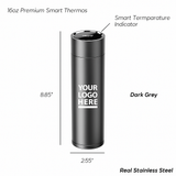 Premium 16oz Smart Thermos – Customizable Laser Engraved, Colorful Stainless Steel Travel Bottle